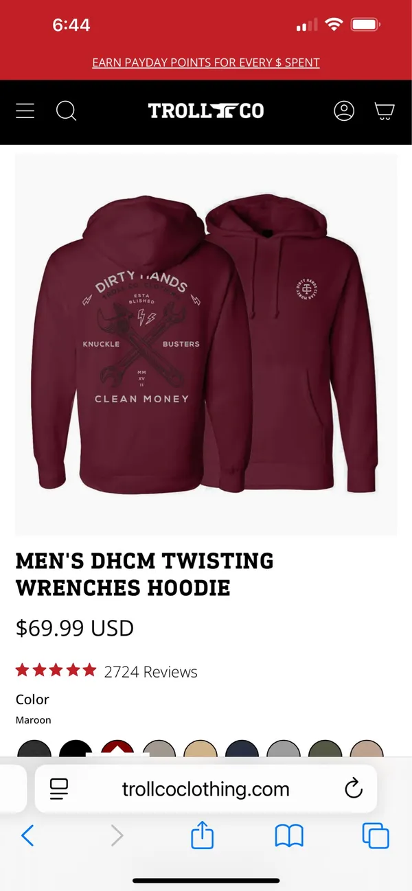 Twisting wrenches hoodie Red Size L - Image 4