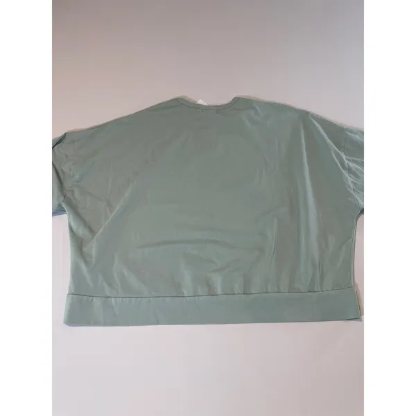 Disney Long Sleeve Top Sage Green Embroidered Mickey Size L - Image 6
