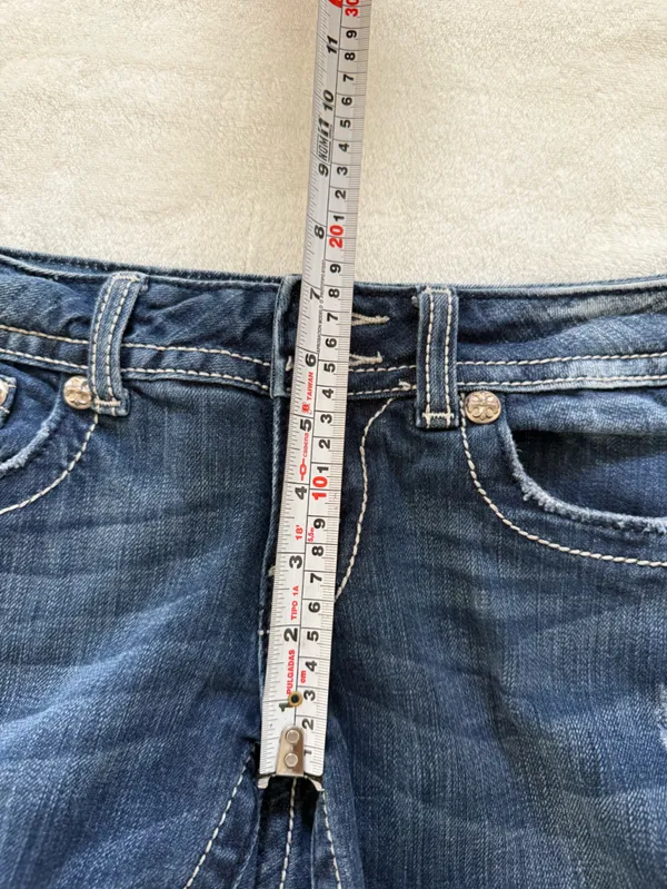 Miss Me Bootcut Jeans Size 27 Embellished Flap Pocket Y2K Denim - Image 12