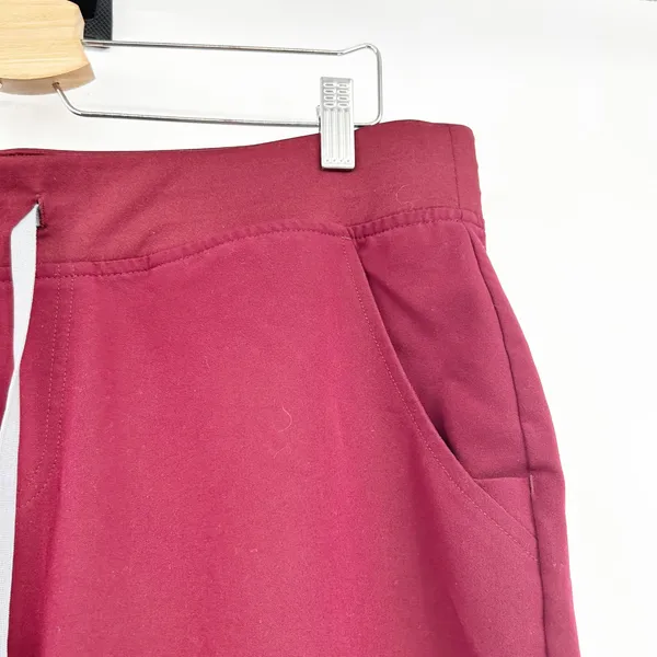 FIGS Technical Collection Womens Zamora Jogger‎ Nursing Scrub Pants Burgundy XL - Image 3