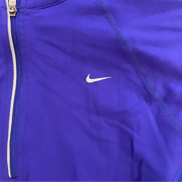 Nike Pro Blue Dri-FIT Quarter Zip Pullover Size M - Image 2