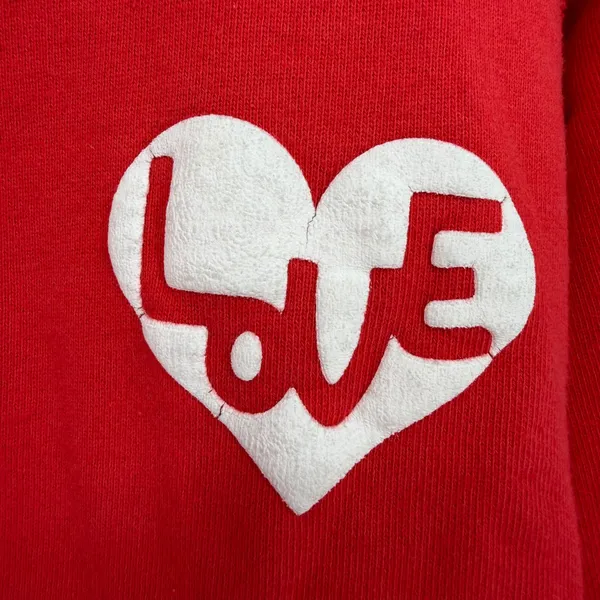 Spiritual Gangster Heart Forever Sweatshirt Women L Red Loungewear Streetwear - Image 5