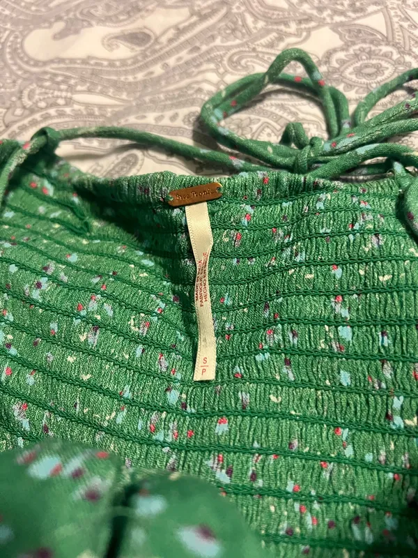 Free People Green Romper Floral - Image 2