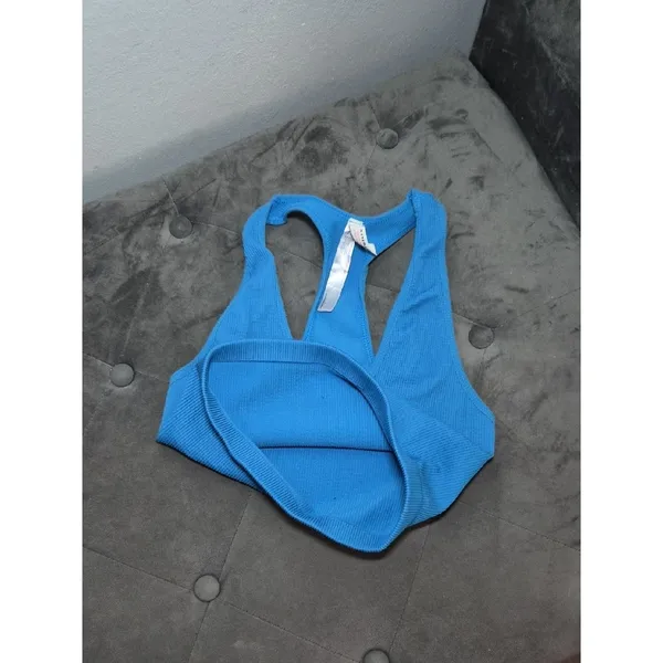 FP Movement by Free People Cobalt Blue Ribbed Racerback Sports Bralette - Image 6