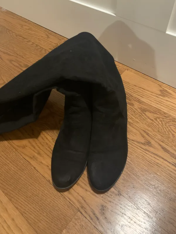 Unisa Black Suede Knee High Boots - Image 3
