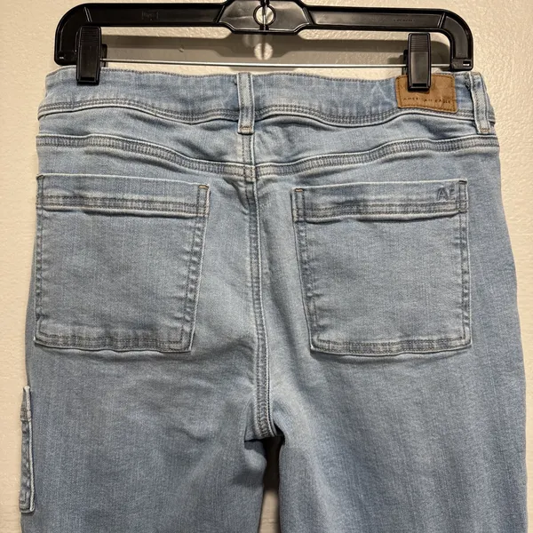 American Eagle Jeans Mid Rise Kick Boot Stretch Cargo Pockets Womens 8 L 30x33.5 - Image 6