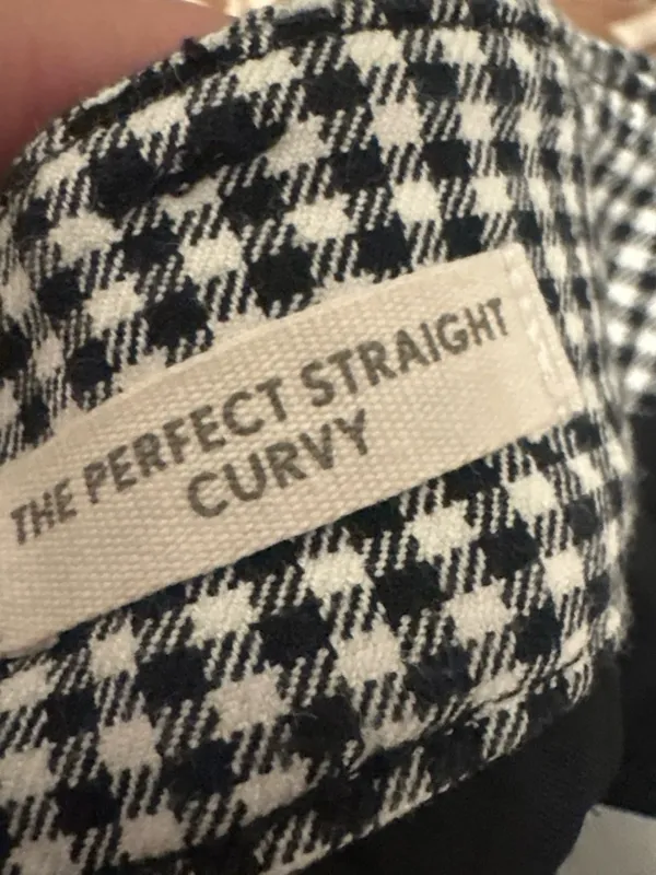 The loft size 4 curvy the perfect straight curvy black white gingham - Image 5