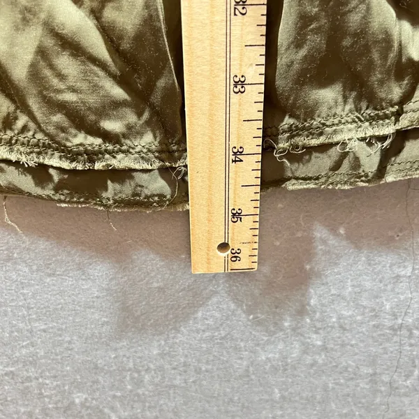 1069 | Aerie Boho Smocked Waist Flowy Viscose Maxi Skirt Olive Green‎ Womens S - Image 4