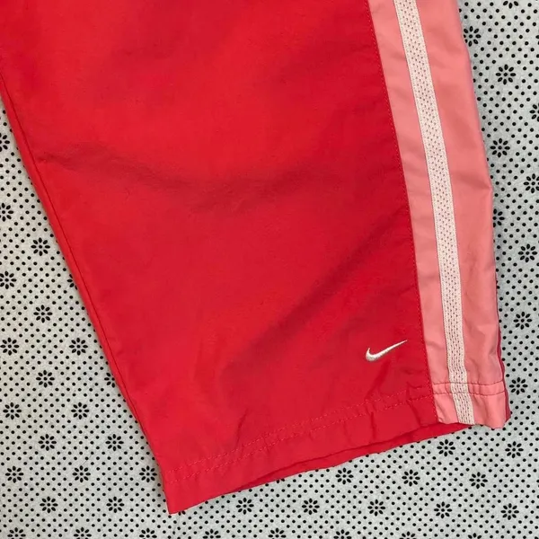 Nike Vintage Y2K 2010 Track Pants Size L (12-14) Coral Striped - Image 3
