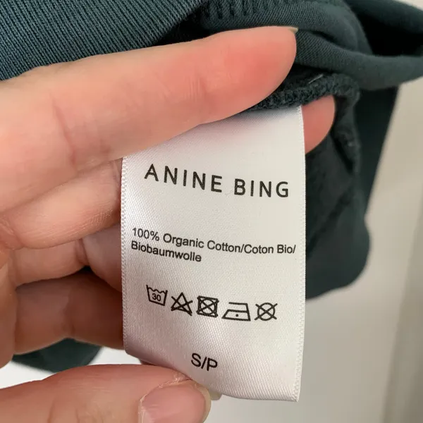 Anine Bing Ash Eagle Hoodie in Emerald Womens Small Green - Image 12