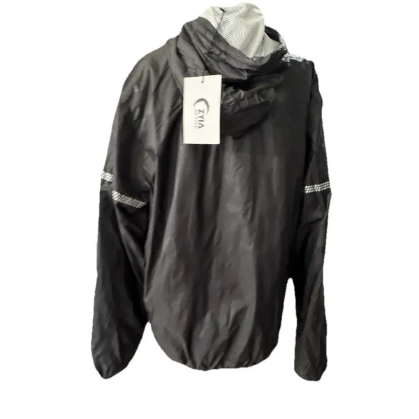 ZYIA Active Black Hooded Windbreaker Jacket Womens Medium M New With Tags NWT - Image 4