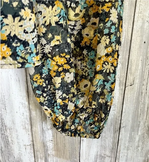 Loft Floral Smocked Blouse •Small - Image 3