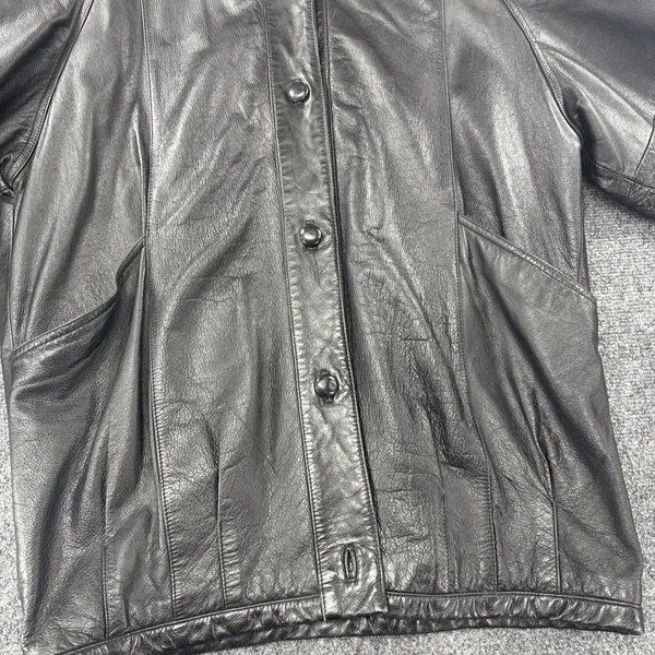 Vintage Pelle New York Milano Leather Jacket Women’s M Black Genuine Leather 90s - Image 3