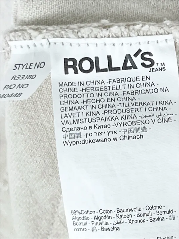 ROLLA’S Cream Sailor High Rise Wide Leg Denim Jeans Size 26 Neutral Preppy Boho - Image 5
