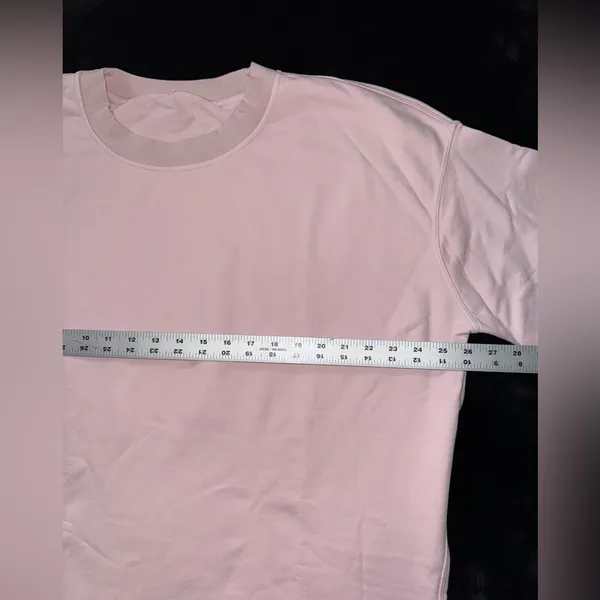 Lululemon Perfectly Oversized Cropped Crew Softstreme Pink Peony‎ Size 14 - Image 5