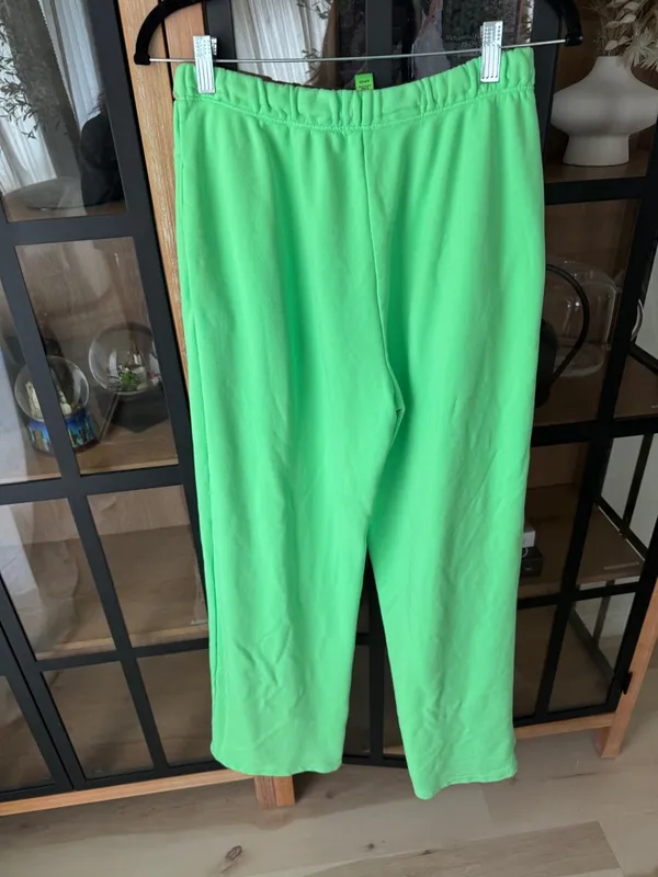 SKIMS French Terry Sweatpants wide leg joggers neon high rise drawstring - Image 12