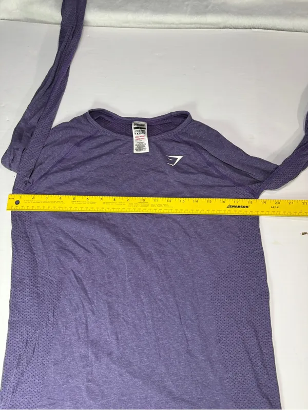 Gymshark Purple Long Sleeve Performance Top - Image 3