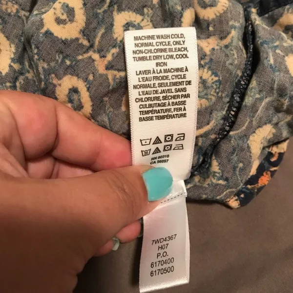 Lucky Brand Blue Floral Peasant Blouse - Image 6