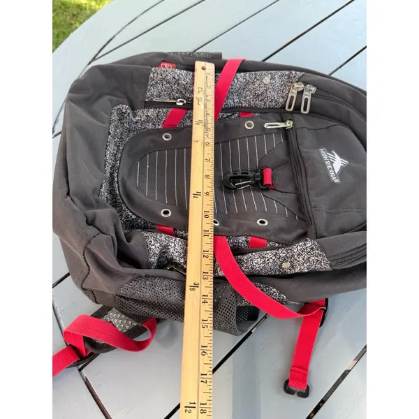HIGH SIERRA Unisex Tactic Backpack 17” Laptop Pocket Gray Red Outdoor Travel Bag - Image 16
