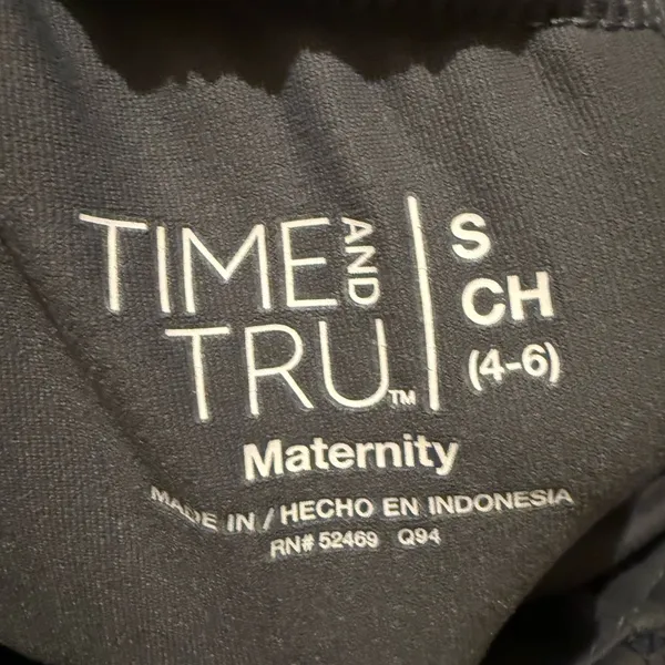 Time and Tru Maternity Full Panel Leggings‎ Gray Size Small (4–6) - Image 4