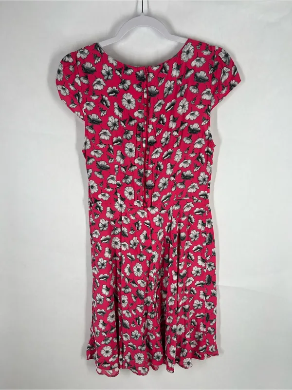 Wallis Fuchsia Floral Cap-Sleeve‎ Mini Dress - Image 7