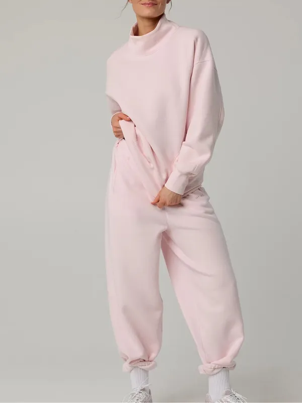 OFFLINE by Aerie Cloud Fleece Oversized Mockneck Sweatshirt - Light Pink - Image 3