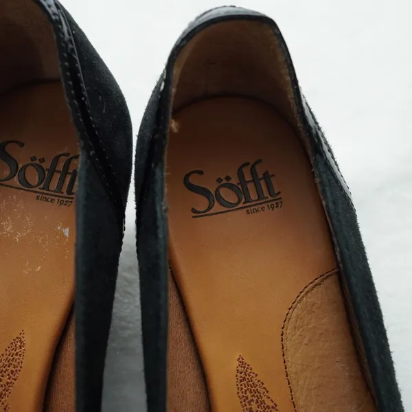 Sofft Black Suede Pumps Women Size 8 Kitten Heel Office Professional Career - Image 6