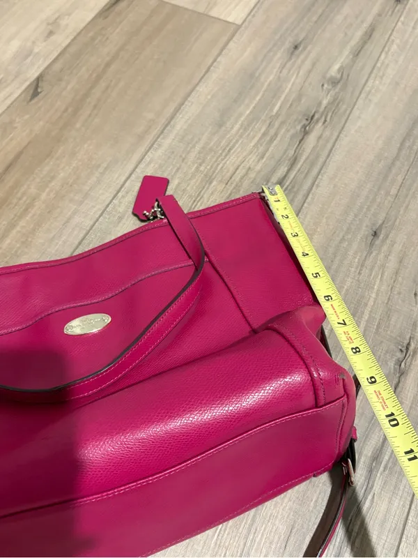 Coach Crossgrain Leather convertible‎ Pocket Tote F34497 Cranberry - Image 16