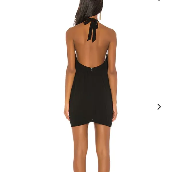 Superdown x Revolve Trina Shift Black Halter Tie Dress NWT Size S - Image 2