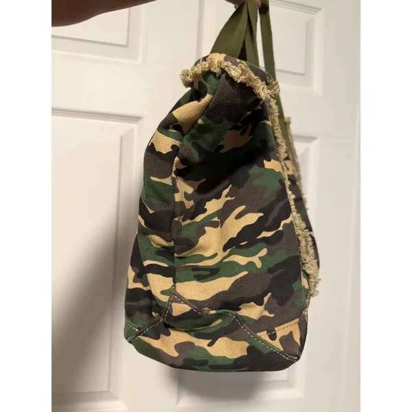 Steve Madden‎ Camo Green Tote Bag Camouflage Gold Studs Gorpcore Urban Punk - Image 3