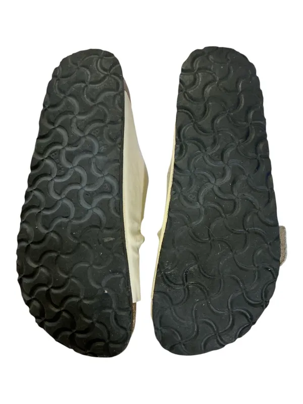 Birkenstock Arizona Big Buckle High-Shine Patent Leather Sandals - White/Cream - Size 5 - Image 4
