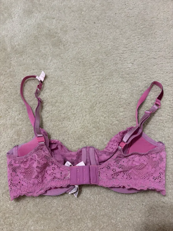 Victoria's Secret Pink Lace Underwire Bra with Embellished Straps - Image 2