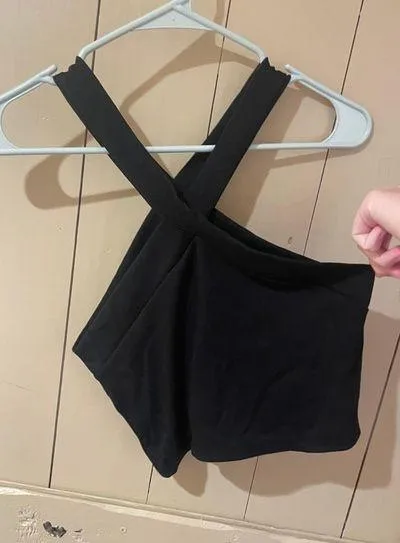 Black Cross Halter Top - Image 4