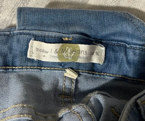 I&M Jeans Light Blue Denim Mid-Rise Overalls - Image 8