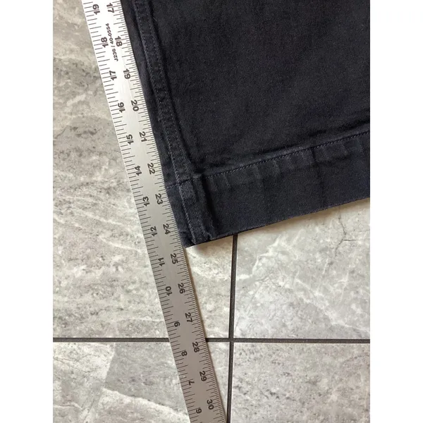 Everlane The Wide Leg Jean Black High Rise Button Fly Ankle Pants Size 26 Ankle - Image 5