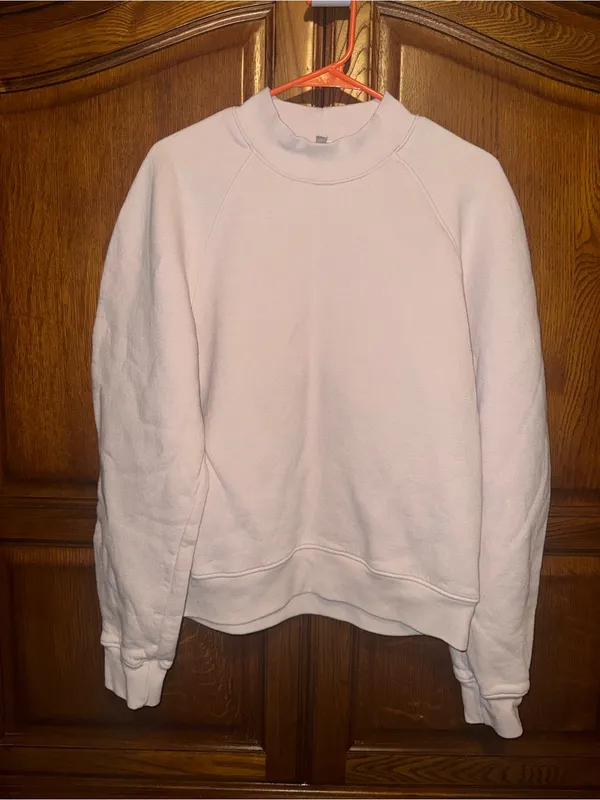 Agolde Tarron Mock Neck Sweatshirt Light Pink Size M - Good Condition - Image 2
