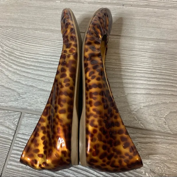 J. Crew patent leather leopard print ballet‎ flats sz 7 - Image 4