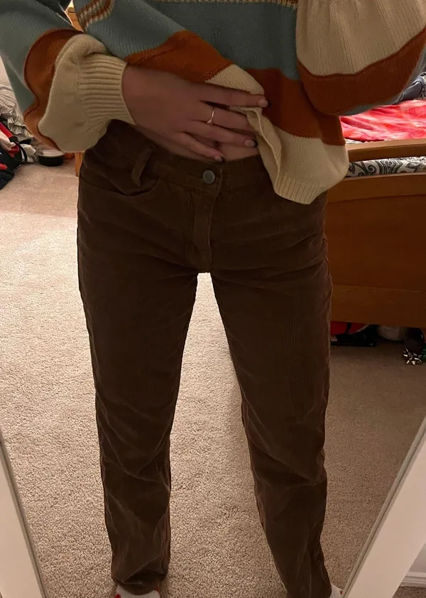 brown corduroy pants - Image 2