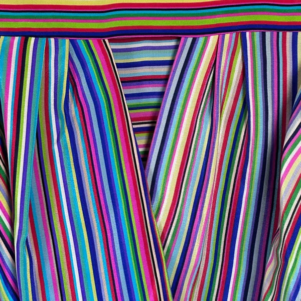 Amanda Uprichard Striped Silk‎ Made in USA Sleveless Blouse Colorful Size P/XS - Image 3