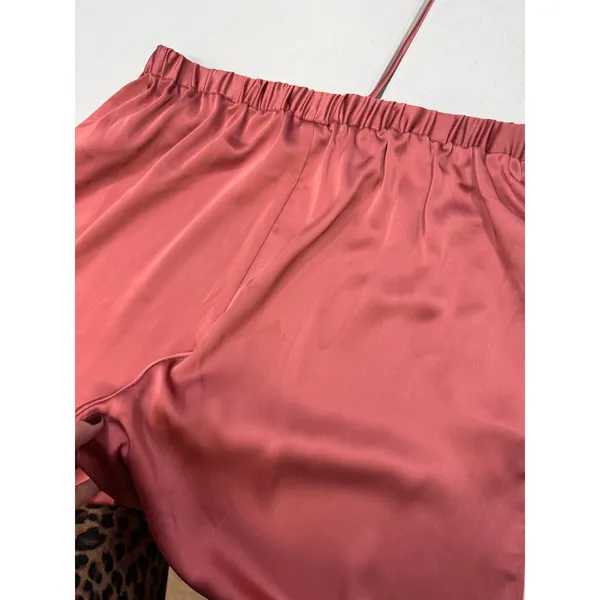 Rosetta Getty Wide Leg Satin Pull On Pants XL - Image 8