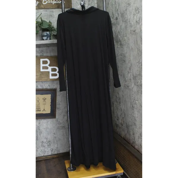 NWT 24Seven Comfort Apparel Womens Knit Belted Faux Wrap Dress Black 1X - Image 2