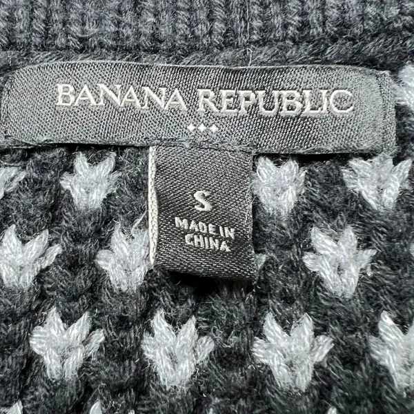 Banana‎ Republic Womens Size Small Metallic Textured Knit Cardigan Sweater Black - Image 4