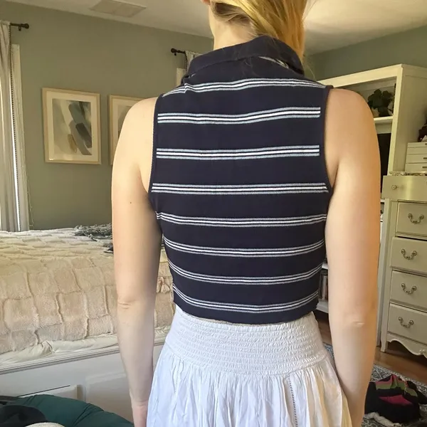 BDG urban outfitters stripped cropped polo shirt - Image 3