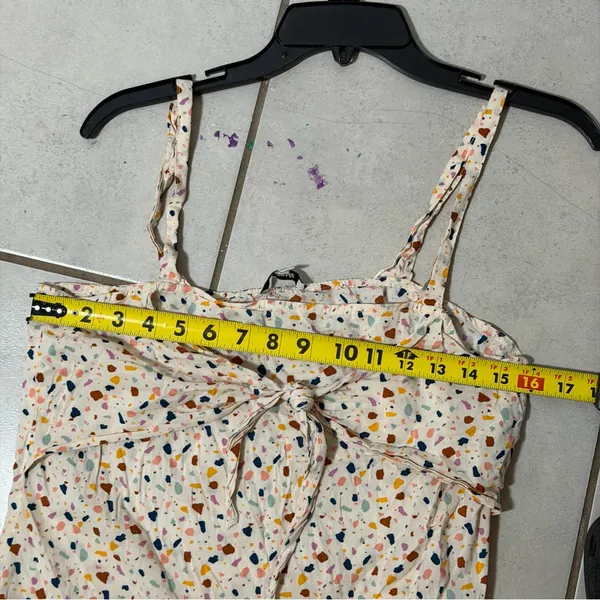 Madewell Women Cream‎ Beige Multicolor Camisole Top size 4 - Image 7