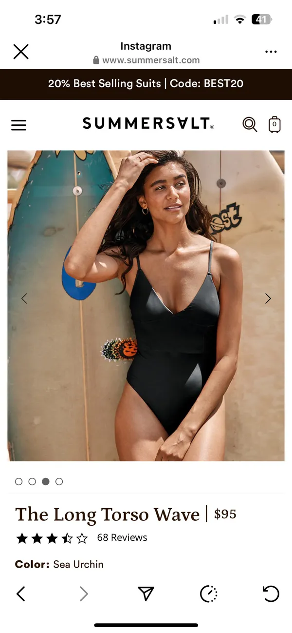 Summersalt Wave - Sea urchin black - Long Torso NWT - Image 3