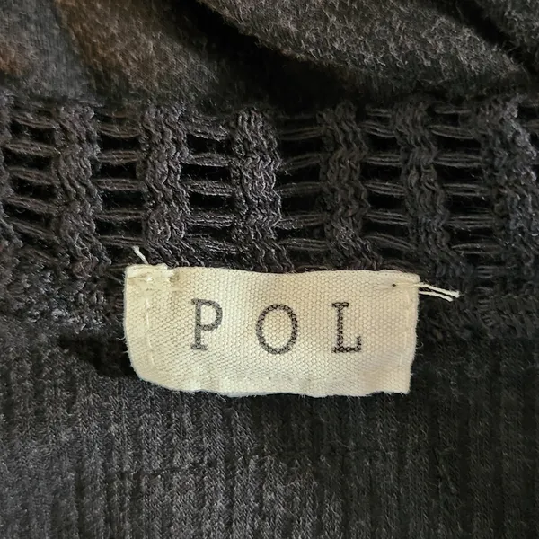 POL Distressed and Oversized Black Knit Top Size Large NWOT - Image 5
