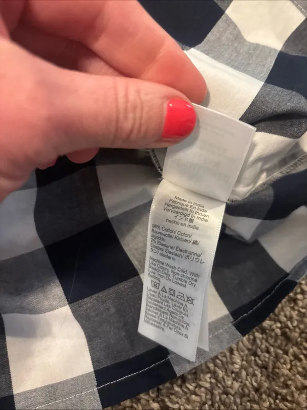 NWT J. Crew Gingham One Shoulder Blouse - Image 5