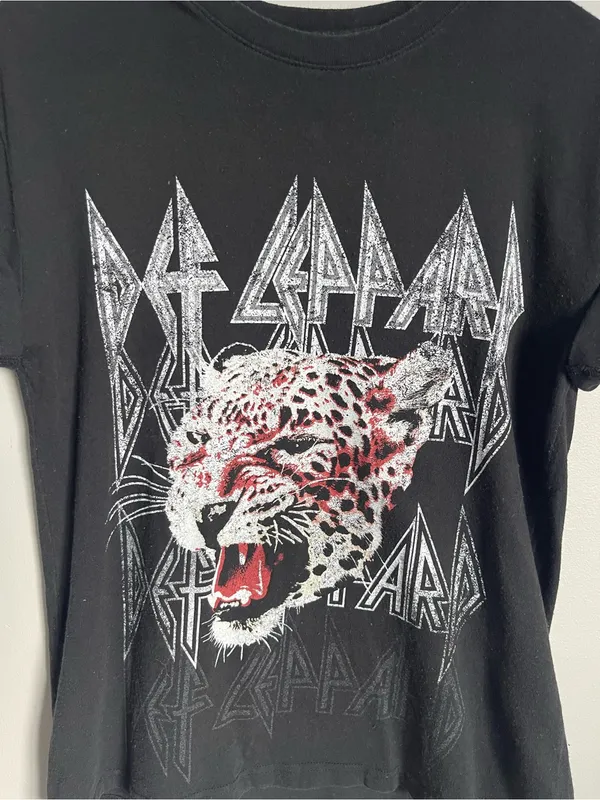 DEF LEPPARD | Black Logo Band Tee Sz S - Image 3