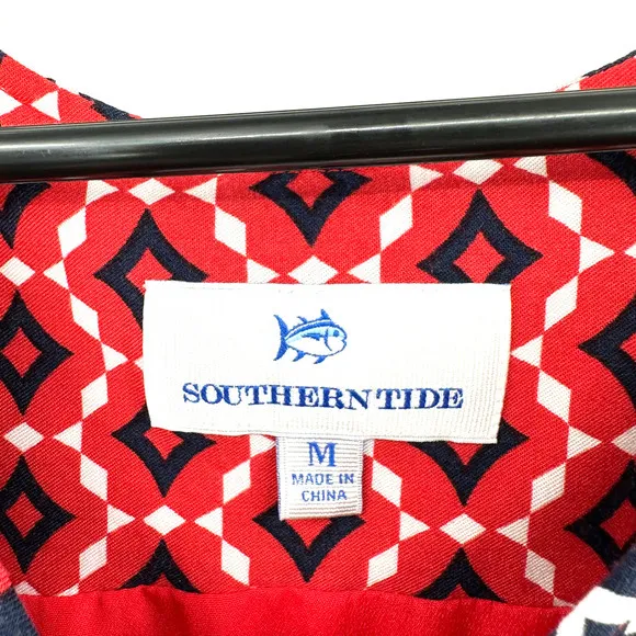 Southern Tide peyton swing dress‎ size medium sleeveless red white blue cayenne - Image 4