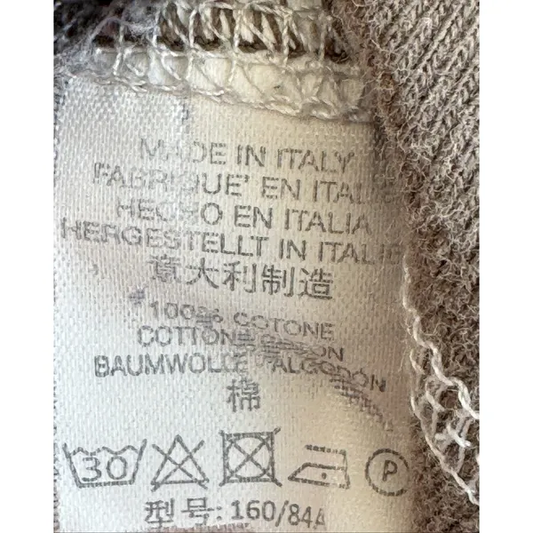 John Galt Brown Baby Tee 100% Cotton Contrast Stitch Y2K Top Size 38 - Image 7